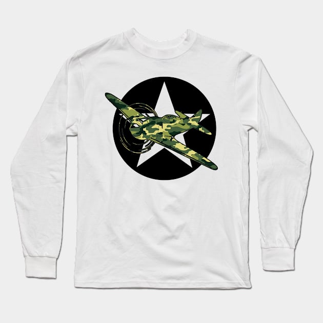 American Airforce P51D Mustang Pilot Gift Battle of Britain Long Sleeve T-Shirt by woormle